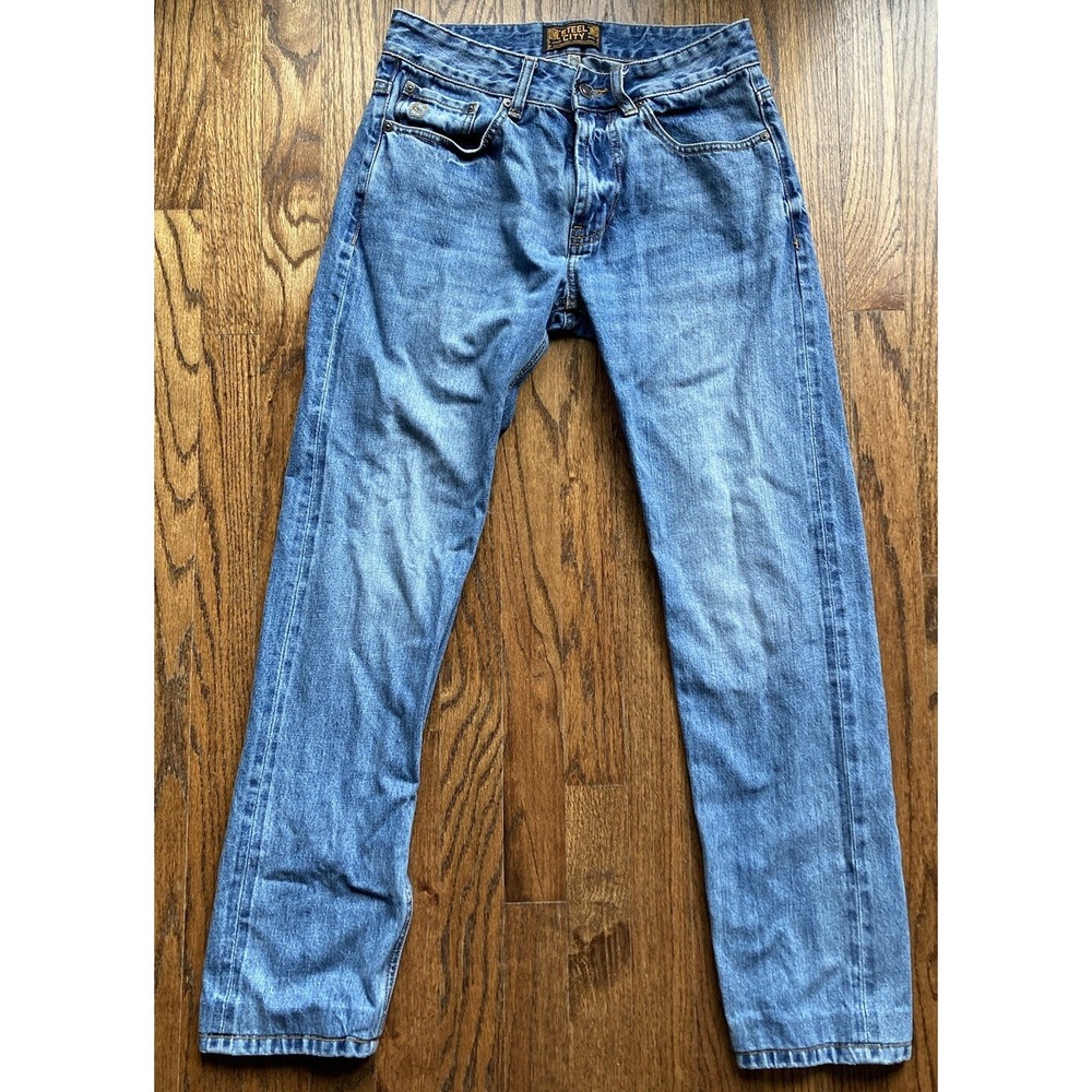 Steel City Selvedge Jeans Mens Size 30 (fits 28x29) Blue Denim Straight Leg